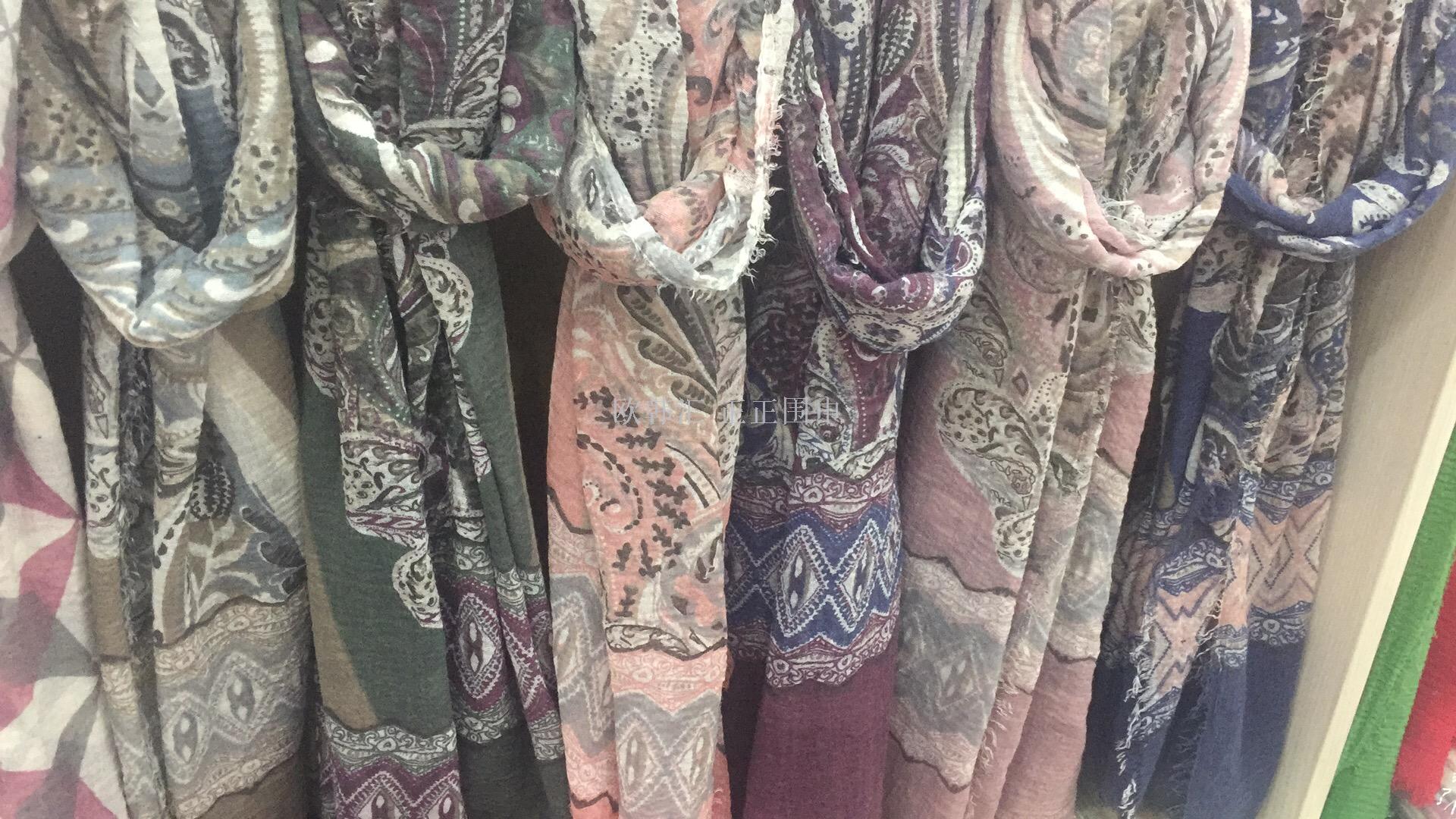Ring velvet TR cotton printed scarf (beach towel, headscarf)
