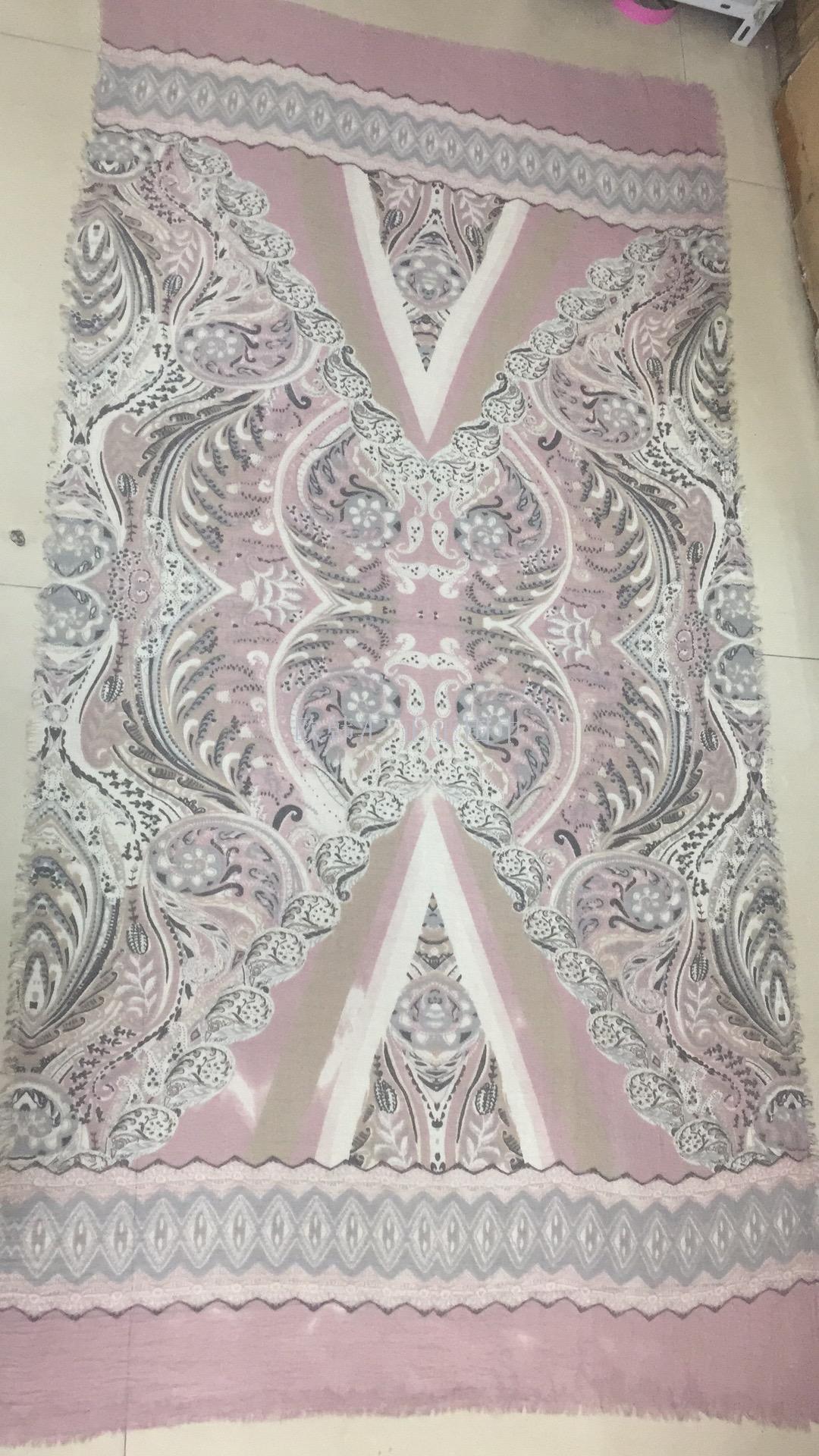 Ring velvet TR cotton printed scarf (beach towel, headscarf)