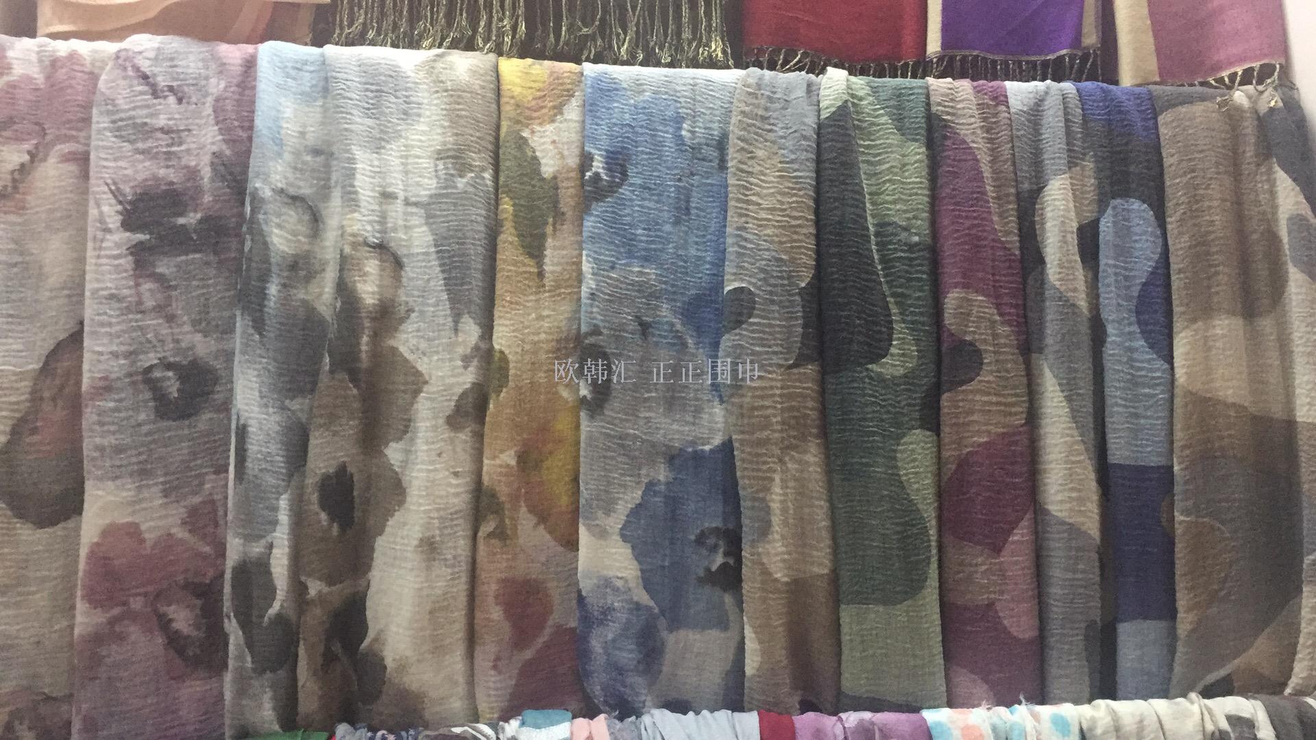 Ring velvet TR cotton printed scarf (beach towel, headscarf)