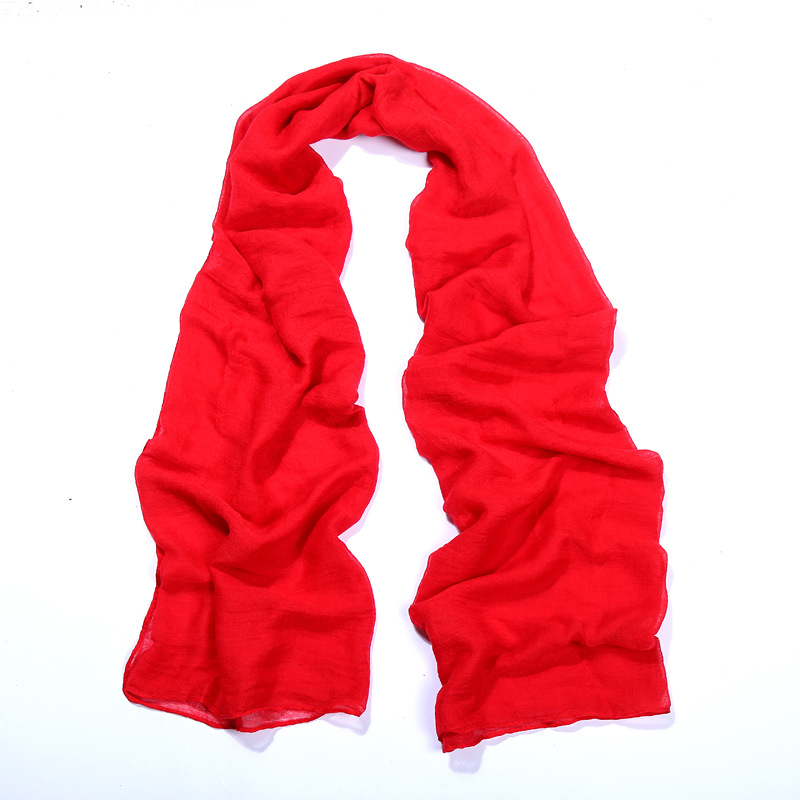 TR Bali Cotton and Linen Scarf Candy Color Shawl 33 Color Scarf Fashion Gift Gift Monochrome Scarf Wholesale