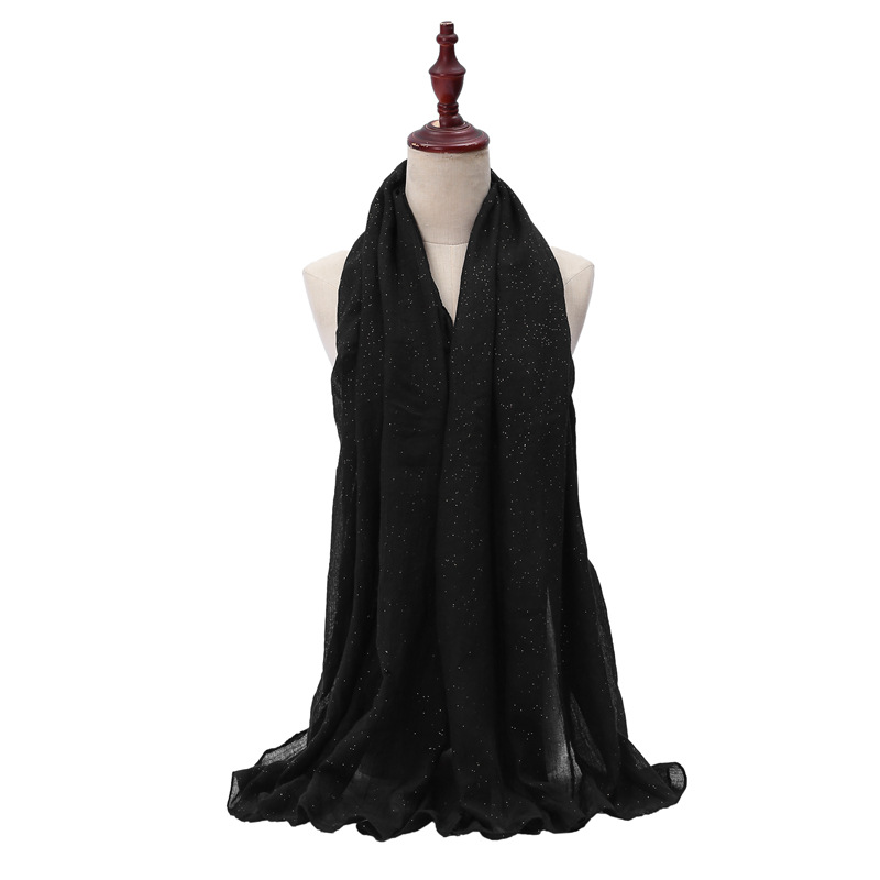 New Tr Cotton and Linen Scarf Women&#039;s Ethnic Style Scarf Shawl Gift Stall Hot Sale Monochrome All-Match Scarf Wholesale
