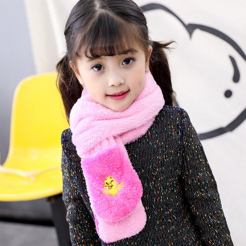 Korean Style Boys and Girls Bejirog Warm Embroidery Small Gloves Scarf Set Scarf Fashion Baby Autumn and Winter