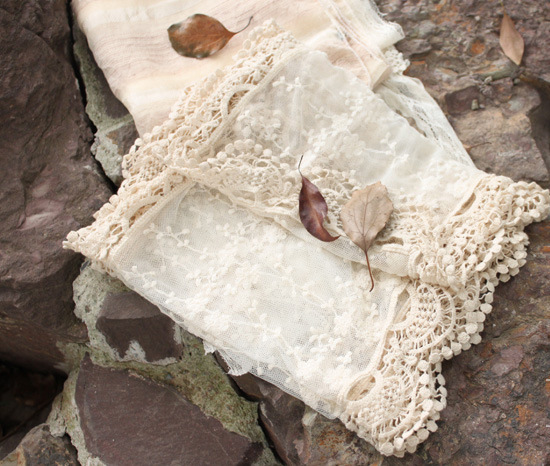 Cross-Border Supply Wholesale Forest Japanese Sweet Lace Crochet Long Scarf Crocheted Embroidery New Scarf for Women