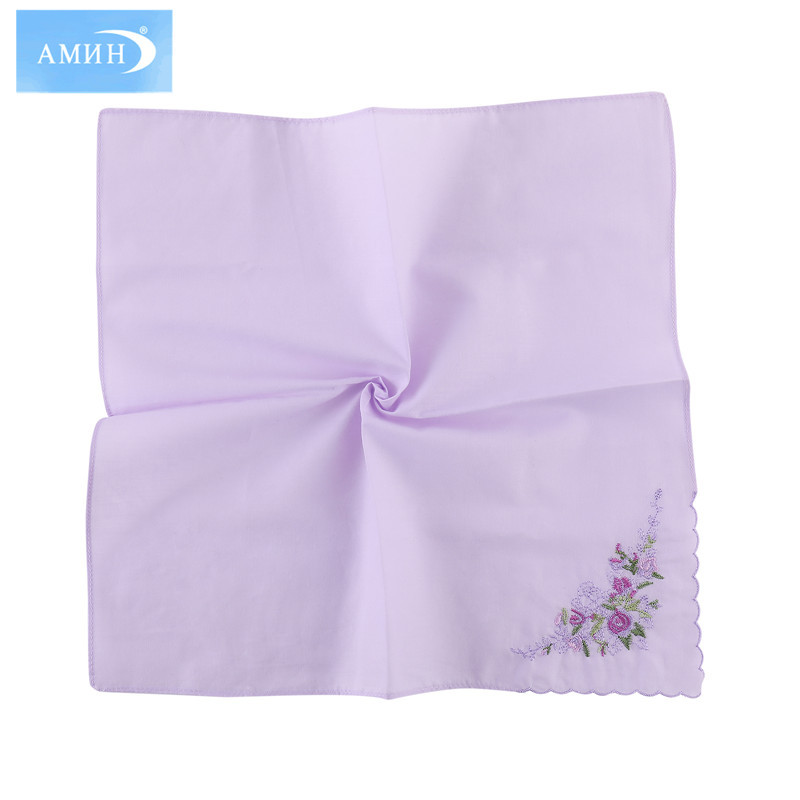 35cm 100% Cotton Handkerchief Women&#039;s High-End Corner Embroidery Handkerchief Hand Towel Square Scarf Pure Cotton Wedding Gifts Customizable