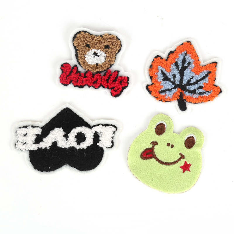 Towel embroidery peaked cap scarf cloth sticker