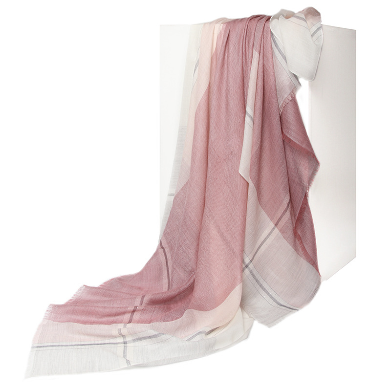 Cashmere Worsted Yarn-Dyed Cashmere Shawl Women&#039;s Thin Plaid Scarf Wholesale Sunscreen Shawl Scarf Yarn-dyed Scarf