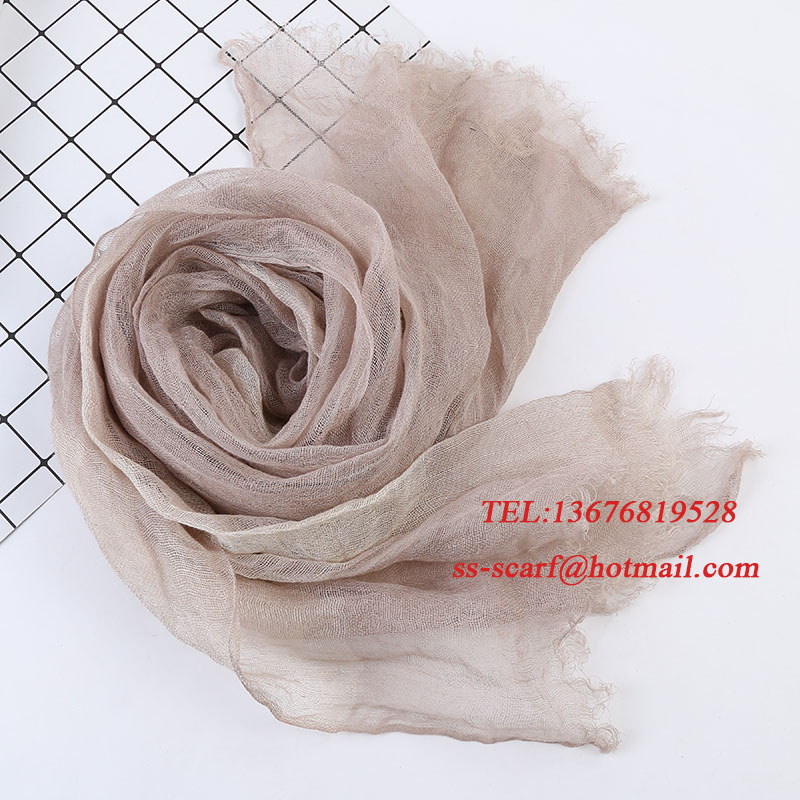 100% Linen/ flax yarn-dyed stripe scarf fashion scarf