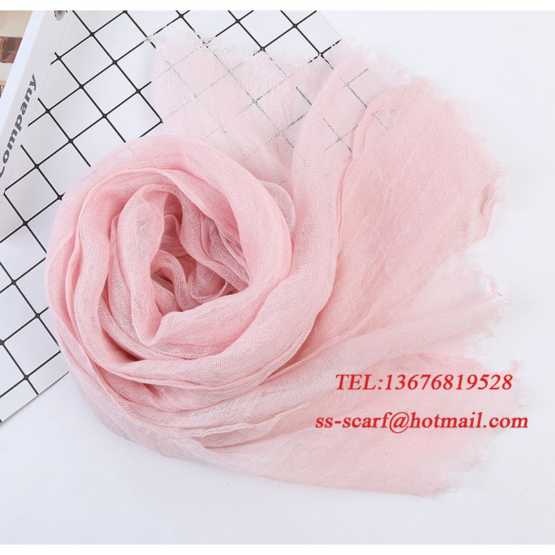 100% Linen/ flax yarn-dyed stripe scarf fashion scarf