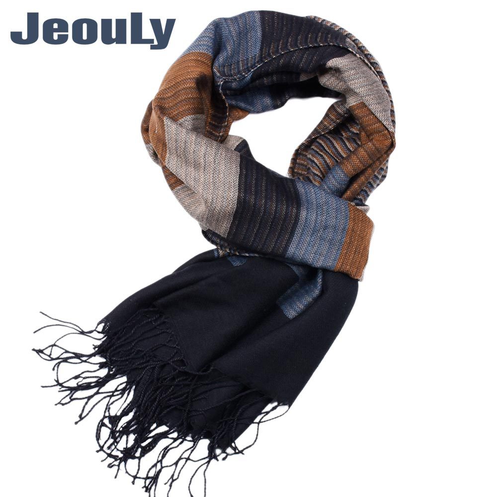 2021 Men&#039;s New Yarn-Dyed Rayon Men&#039;s Scarf Export Striped Double-Sided Tassel Brand Scarf Wholesale