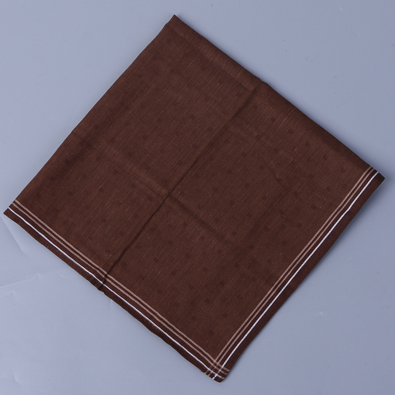 New Cotton Export Yarn-Dyed Jacquard Handkerchief Creative Portable Sweat-Absorbing Towel Men&#039;s Business Square Scarf Factory Wholesale