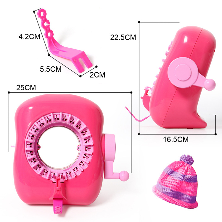 Children&#039;s Star Cylinder Hand-Cranking Wool Knitting Machine Hat Scarf Sweater Socks Wool Knitting Machine Play House