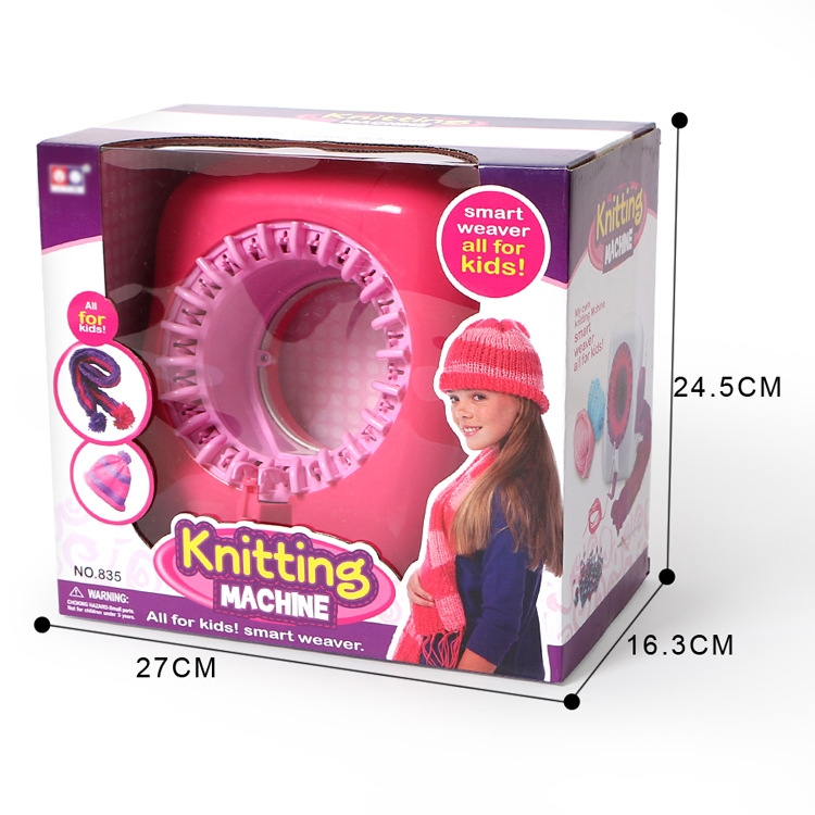 Children&#039;s Star Cylinder Hand-Cranking Wool Knitting Machine Hat Scarf Sweater Socks Wool Knitting Machine Play House