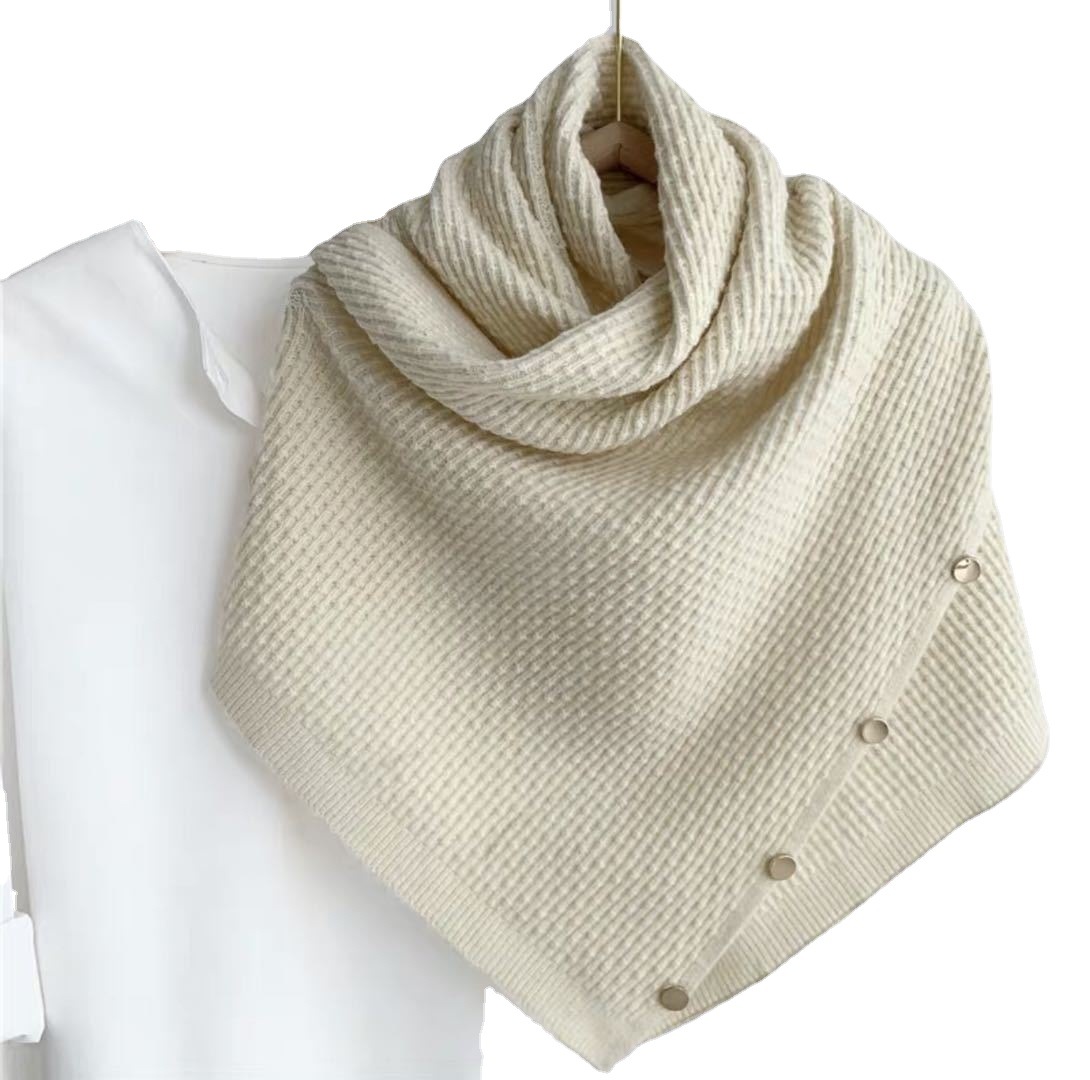 Women&#039;s Autumn and Winter Knitted Wool Shawl Korean Style Variety Cashmere Scarf Cape Pullover Waistcoat Knitting Scarf