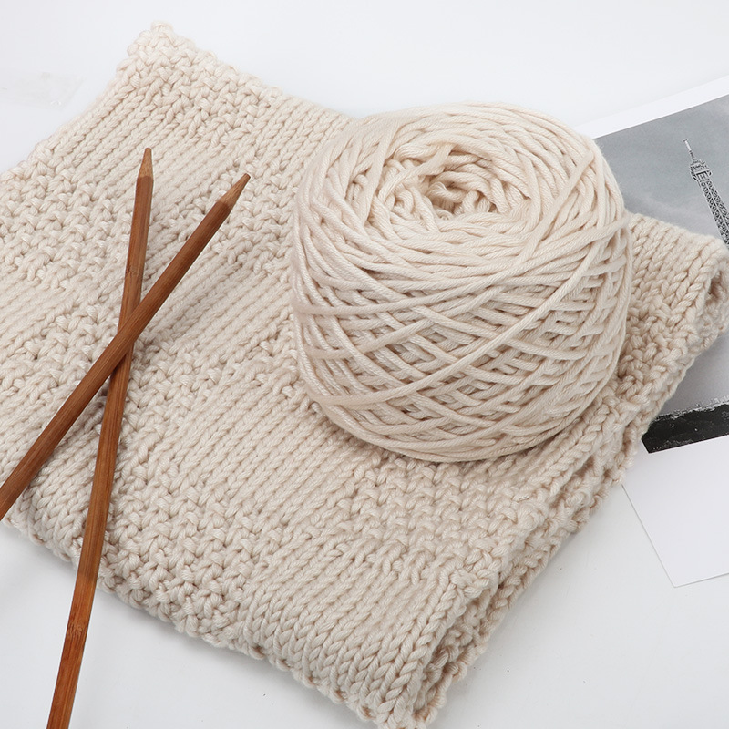 Factory Wholesale Multi-Strand Lover Cotton Handmade DIY Scarf Hoodie Neck Warmer Sub-Thread Knitting Needle Thread 16-Strand Medium Thickness Wool Ball