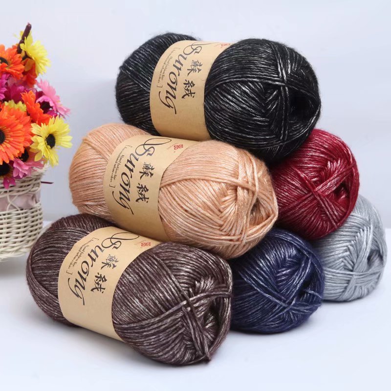 Egyptian Long-Staple Cotton Su Woolen Yarn Fancy Hand-Knitted DIY Crochet Hook Machine Woven Scarf Coat Knitting Needle Thread Factory Wholesale
