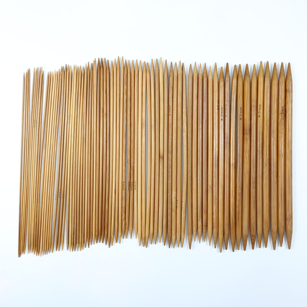 Knitting Tools Double-Pointed Carbonized Bamboo Needle 18-Piece 72 Colored Pencils Sweater Needle Stick Needle Knitting Scarf Hat Sweater Needle Set