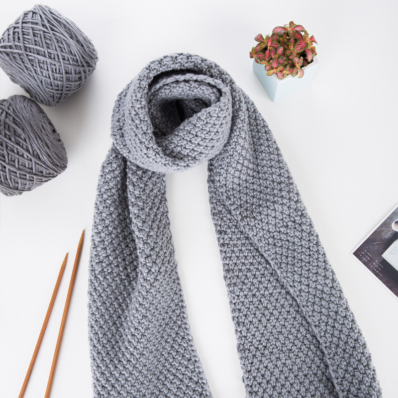 Daiqing Handmade DIY Woven for Boyfriend Women&#039;s Self-Woven Scarf Wool Ball Thick Knitting Yarn Ball Lover Milk Cotton Material Package
