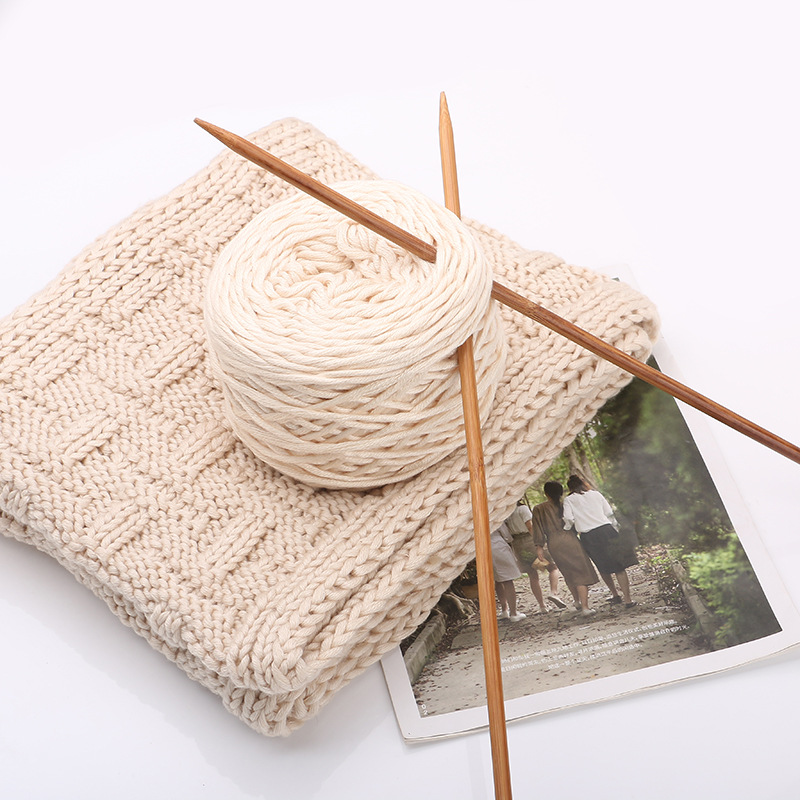 Daiqing Handmade DIY Woven for Boyfriend Women&#039;s Self-Woven Scarf Wool Ball Thick Knitting Yarn Ball Lover Milk Cotton Material Package