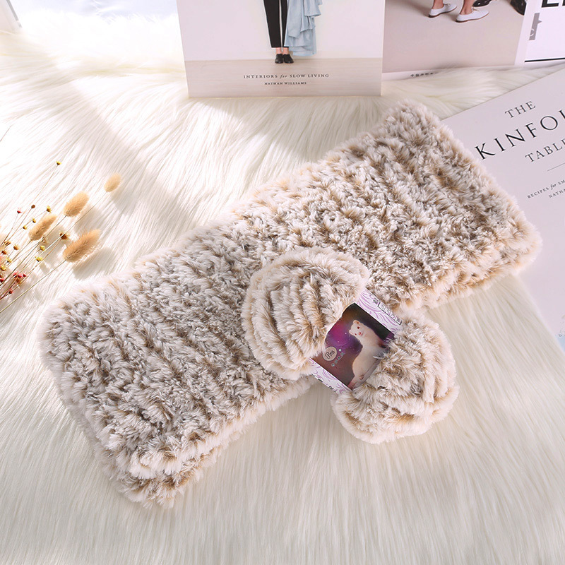 Mink Wool Hand-Woven Imitation Fur Hand Knitting Yarn Mink Fur Scarf Coarse Wool Hand Knitting Yarn Fur Thread Scarf
