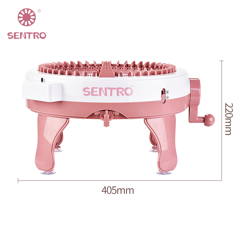 Hair Generation XINGX Cylinder Knitting Machine Children&#039;s Large 48Pin HandCranked Weaving Machine Woven Scarf Hat Socks