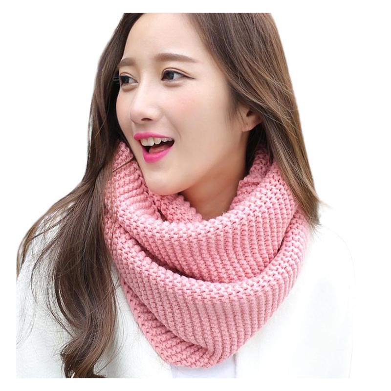  Wool Knitted Scarf Warm Thickened Solid Color Women&#039;s Scarf Winter Manufacturer One Piece Dropshipping Knitting Scarf