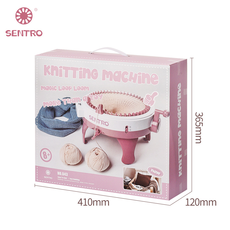 Cross-Border Hair Generation XINGX Cylinder Knitting Machine Children&#039;s Large 48-Pin Hand-Cranked Weaving Machine Woven Scarf Hat Socks