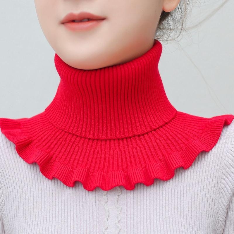 Winter Scarf Women&#039;s Cold-Proof Thermal Knitting Scarf Women&#039;s Korean-Style Pullover Detachable Collar Women&#039;s Wooden Ear Neck Guard Bandana Women