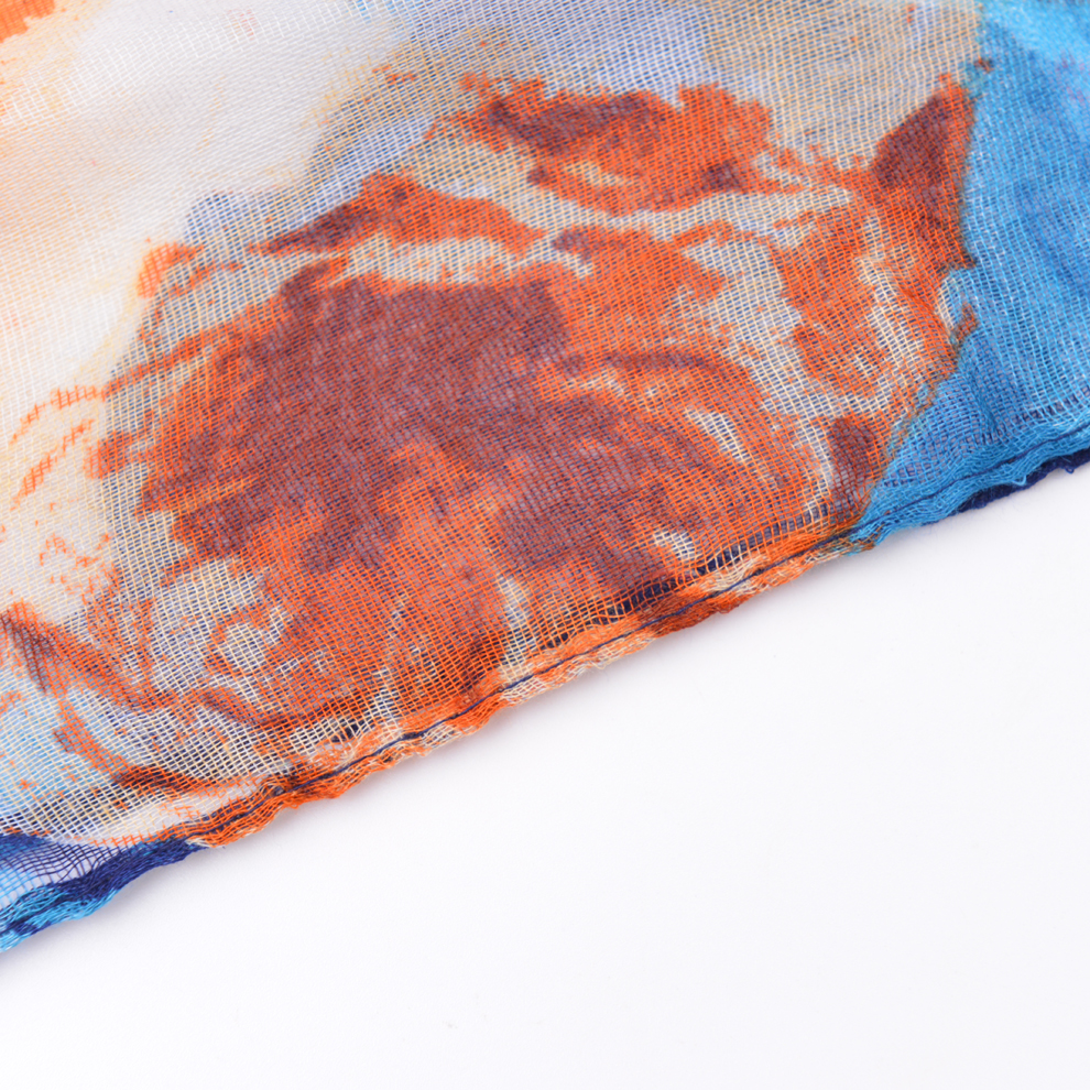 2021 New Voile Flower Print Spring and Summer Leisure Women Scarf Shawl Bandana Factory Direct Sales Spot