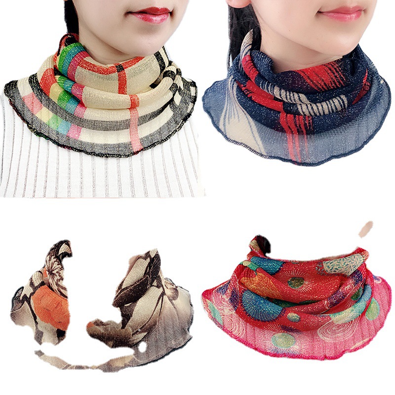 Veil Scarf Women&#039;s Thin Scarf Summer Scarf Scarf Small Neck Neck Neck Protection UV-Proof Scarf Voile Scarf