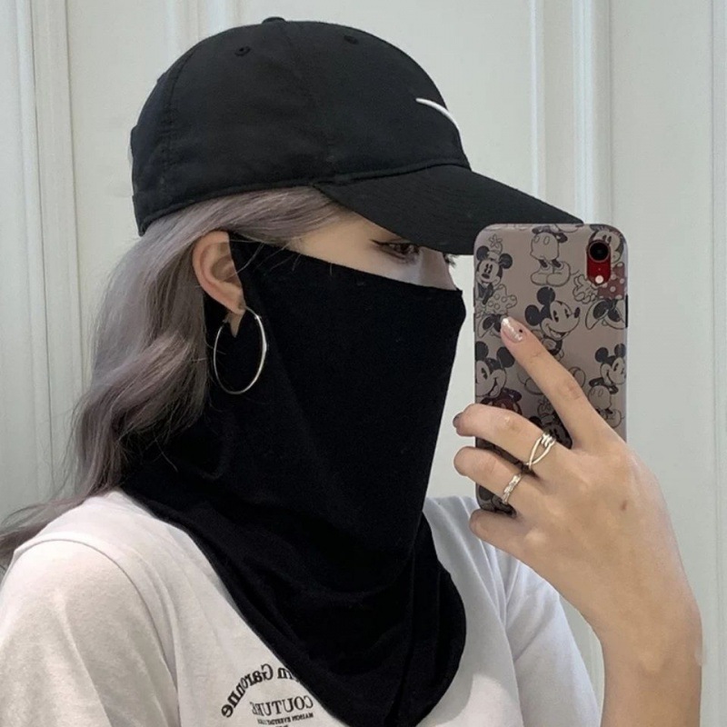  Thin Mask Female Men&#039;s Full Face UV Protection Neck Protection Driving Face Cover Anti-Gauze Kerchief Voile Scarf