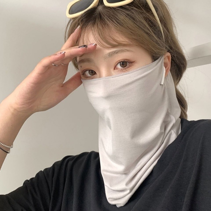  Thin Mask Female Men&#039;s Full Face UV Protection Neck Protection Driving Face Cover Anti-Gauze Kerchief Voile Scarf