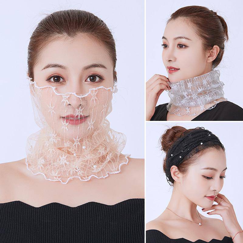 Silk Scarf Decorative Women&#039;s Spring and Autumn Thin Neck Protection Thin Neck Cover Hair Tie All-Match Mask Voile Scarf