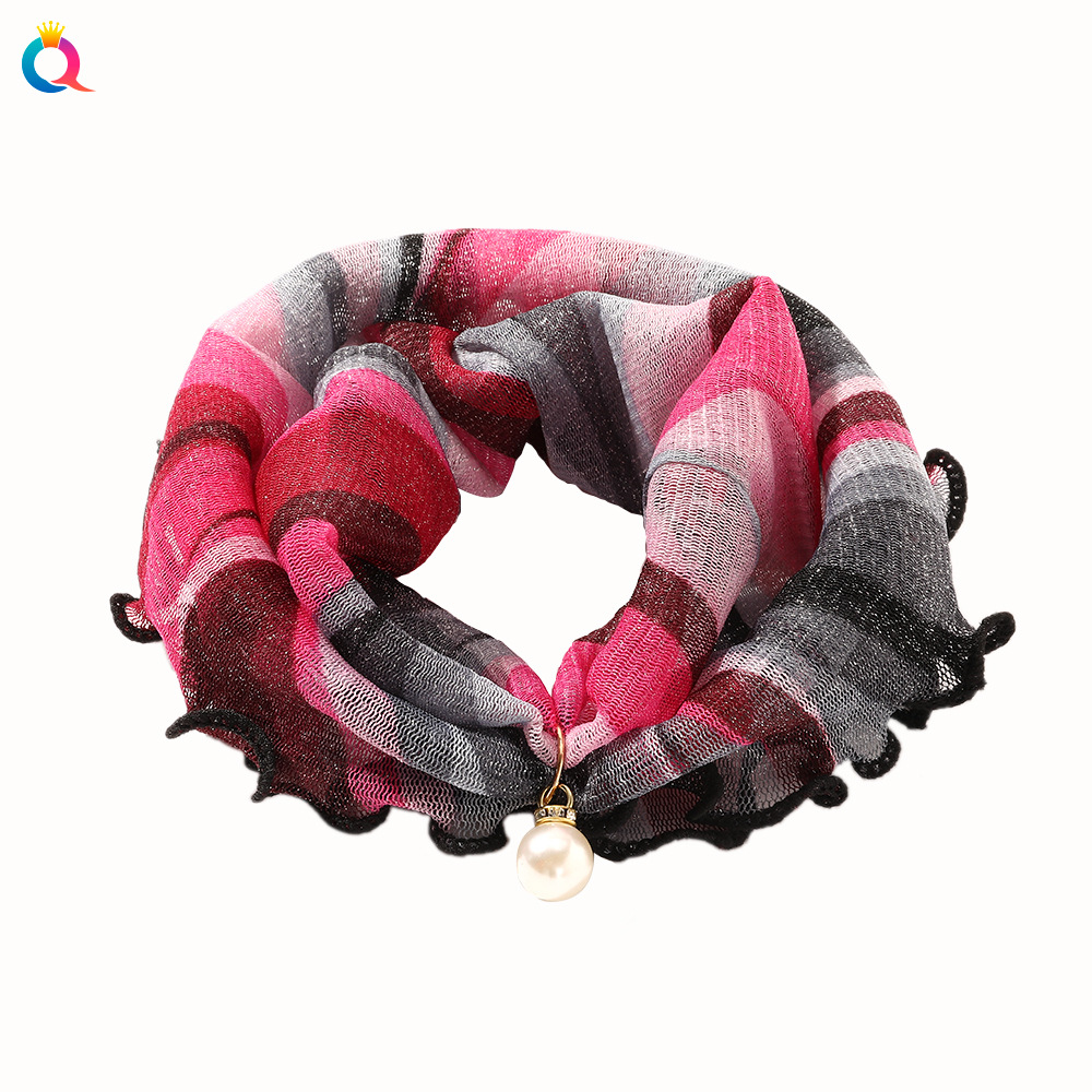 Mesh Pullover Small Scarf Women&#039;s Neck Scarf Spring and Summer Thin Veil Bandana Fashion Sun-Proof Scarf Voile Scarf