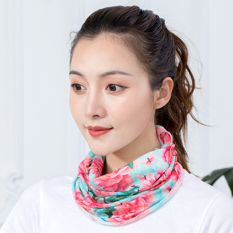 Quick-Drying Changeable Ice Silk Small Scarf Ear Hanging Sunshade Multifunctional Bandana Pullover Headscarf Voile Scarf