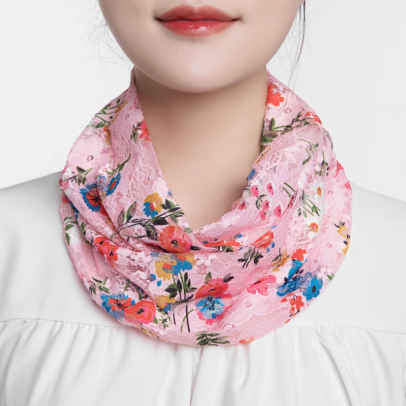 Scarf Women&#039;s Fashion Lace Hollow Bandana Scarf Sun Protection Neck Ear Hanging Mask Scarf Veil Scarf Voile Scarf