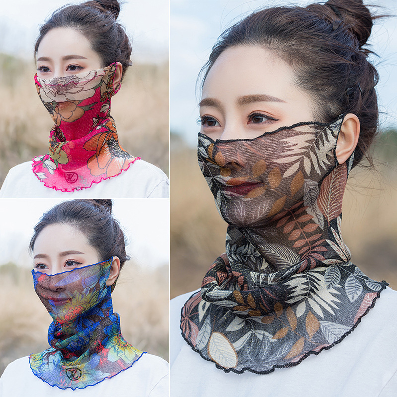 Thin and All-Matching Scarf Women&#039;s Pullover Scarf Sunscreen Veil Scarf Strength Protection Small Neck Scarf Voile Scarf