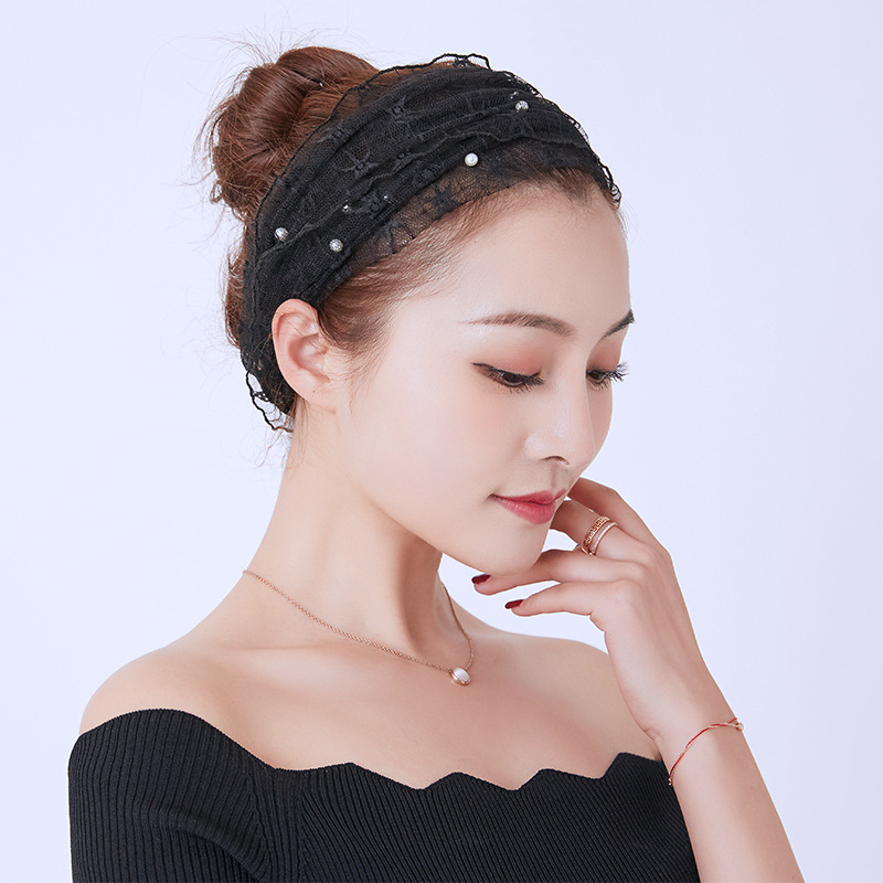 Veil Silk Scarf Lace Women&#039;s Spring and Autumn Thin Neck Protection Thin Neck Cover Tie Hair All-Match Mask Voile Scarf