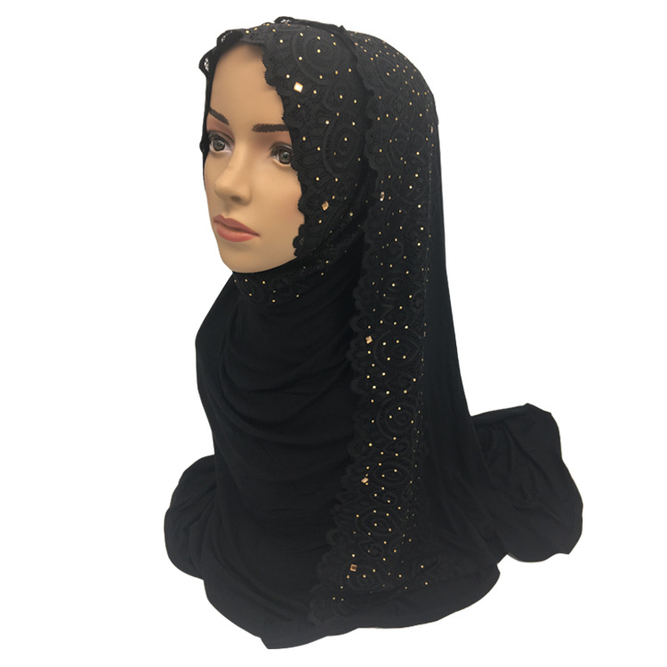 The new lace floral perm turban Muslim mulder pure cotton Arab lady scarf turban