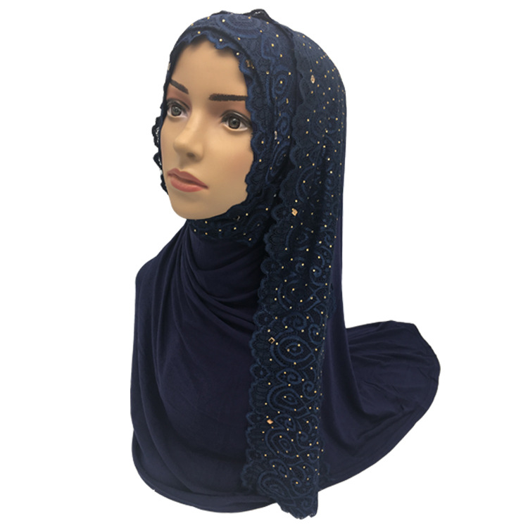 The new lace floral perm turban Muslim mulder pure cotton Arab lady scarf turban