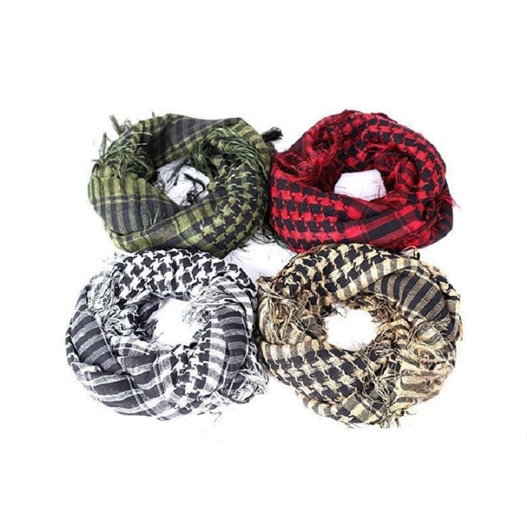 Arabic Square Scarf Muslim Bib Shawl Outdoor Military Fans Tactical Scarf Windproof and Sandproof Bandana Muslim Scarf