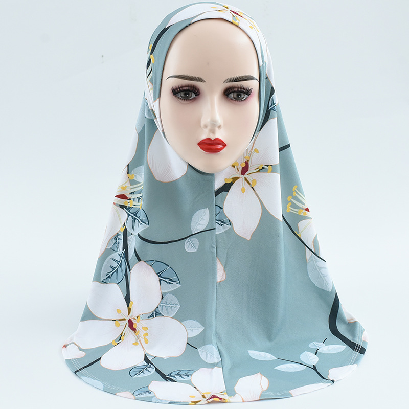 Amazon Foreign Trade Malaysia Veil Arab Women&#039;s Crystal Hemp Toe Cap Headscarf Printed Headscarf Cover Muslim Scarf