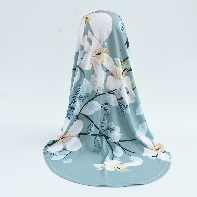 Amazon Foreign Trade Malaysia Veil Arab Women&#039;s Crystal Hemp Toe Cap Headscarf Printed Headscarf Cover Muslim Scarf
