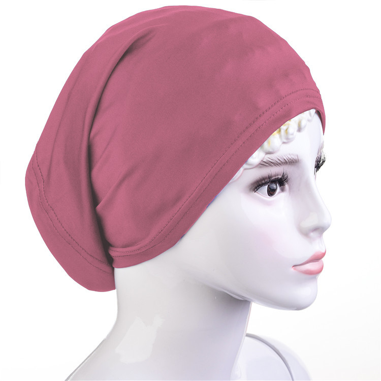 104 Muslim Smoke Pipe Cap Scarf Veil Scarf Mercerized Cotton Solid Color Shopee Muslim Scarf