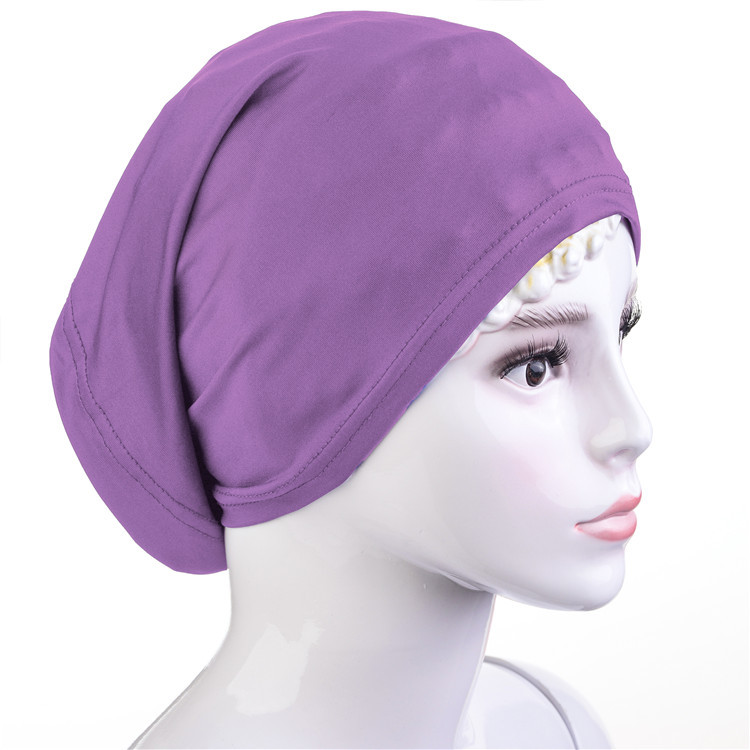 104 Muslim Smoke Pipe Cap Scarf Veil Scarf Mercerized Cotton Solid Color Shopee Muslim Scarf