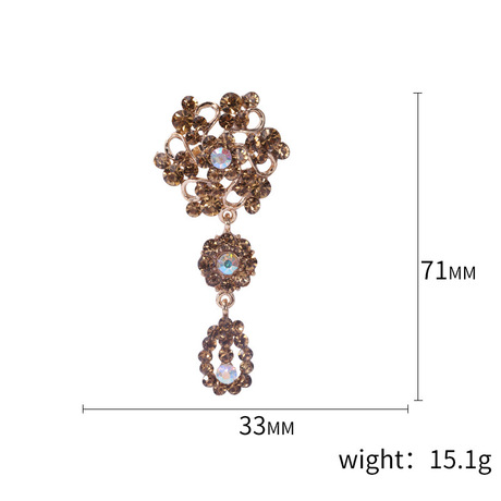 New Muslim creative fashion onal flower set with diamond temperament brooch brooch silk scarf buckle versatile dress pins