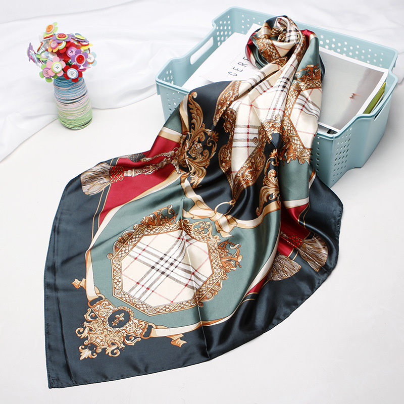 Women&#039;s Cashew Nut Printed Small Square Scarf Gift Making European and American Scarf Shawl Wholesale Printing Scarves