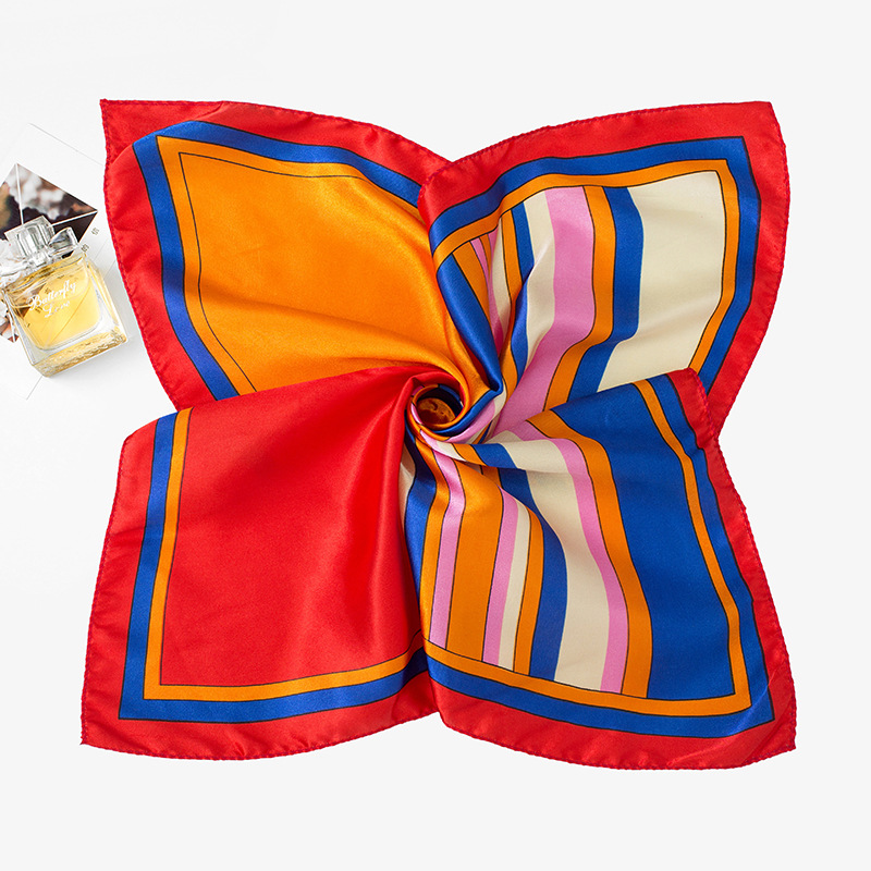 Printed Small Square Scarf Elegant and Elegant Polyester Scarves Women&#039;s Graceful and Fashionable Scarf Printing Scarves