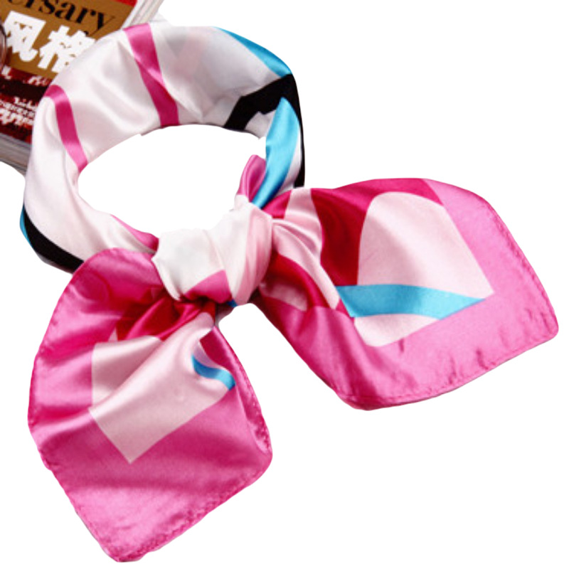 Professional Small Square Towel Small Silk Scarf Foreign Trade Korean Style Scarf Yiwu Factory Approval Printing Scarves