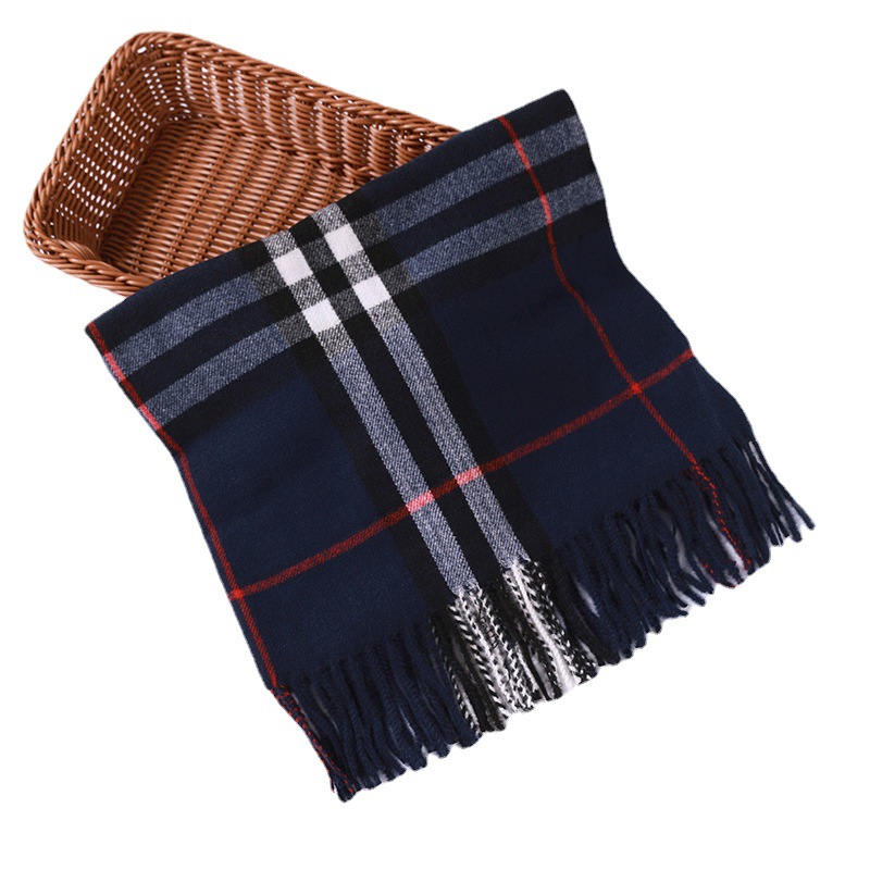   Plaid Scarf Women&#039;s Autumn and Winter Boutique Scarf Fashion Tassel Warm Artificial Cashmere Scarf Cashmere Scarves