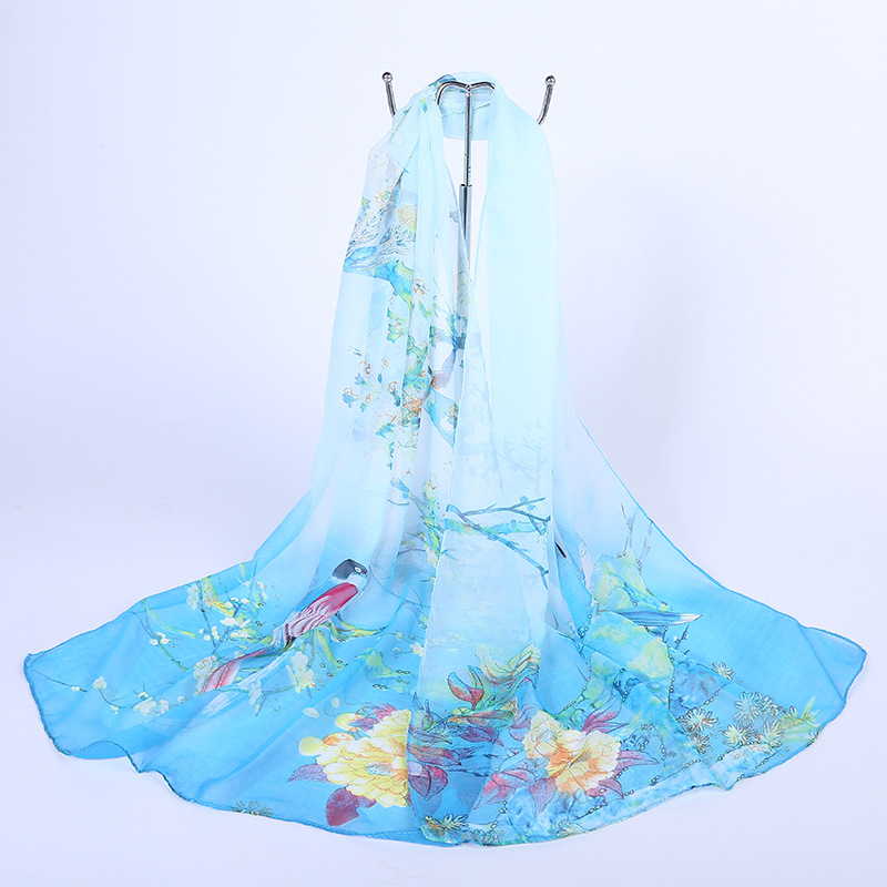 Scarf Women&#039;s Chiffon Scarf Air Conditioning Shawl Scarf Women&#039;s Beach Scarf Scarf Factory Wholesale Chiffon Scarves